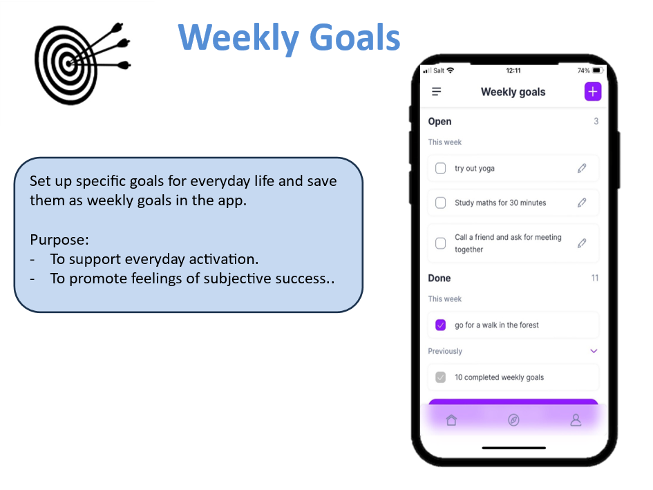 Weekly goals